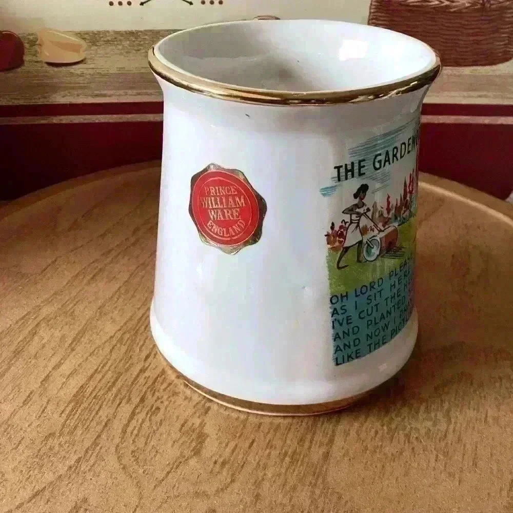 Vintage Prince William  Ware pottery 'The Gardeners Prayer' mug